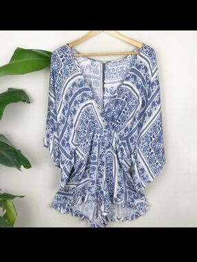 OLIVACEOUS Kimono Sleeve Romper